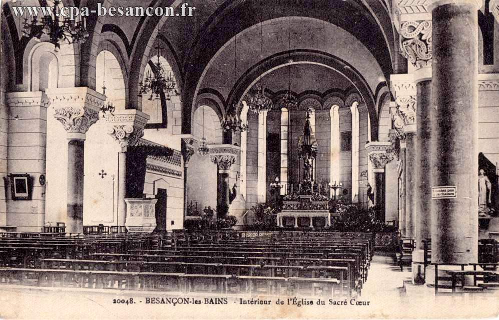 20048 BESANÇON-les-BAINS - Intérieur de l’Église du Sacré-Cœur